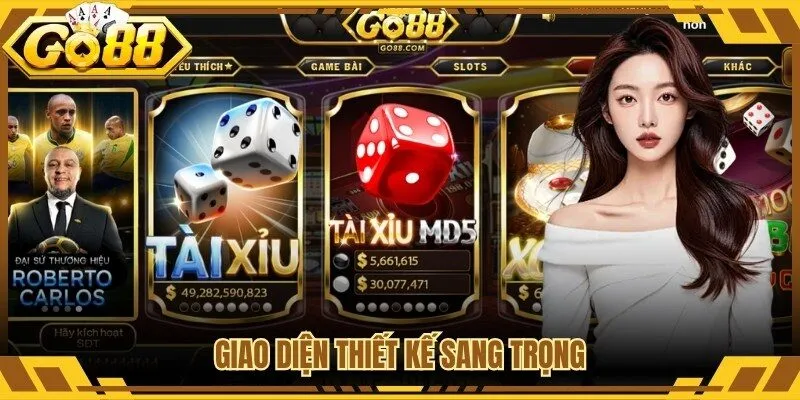 Giao diện thiết kế sang trọng