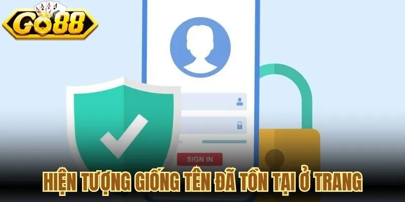 Hiện tượng giống tên đã tồn tại ở trang